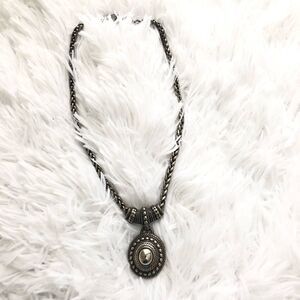 SILVER‎ TONE CIRCLE OF LIFE CHUNKY NECKLACE